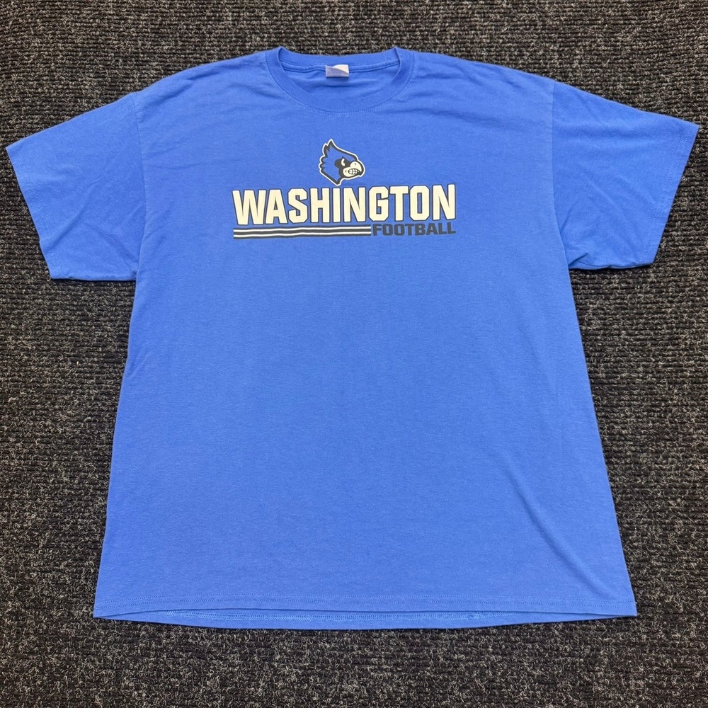 Port & Company Mens Washington Football Blue Jay T-Shirt XL Blue Short Sleeve